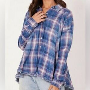 We The Free People- Seeking Starlight Plaid Shirt